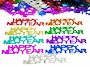 Happy New Year Word Confetti